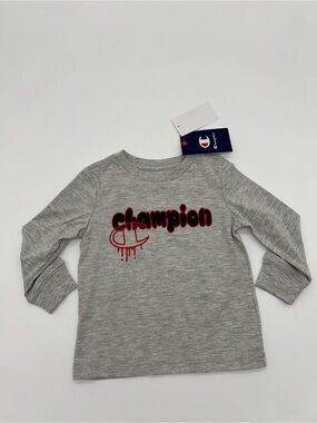 Champion Kids 2T Grey Long-Sleeve Tee